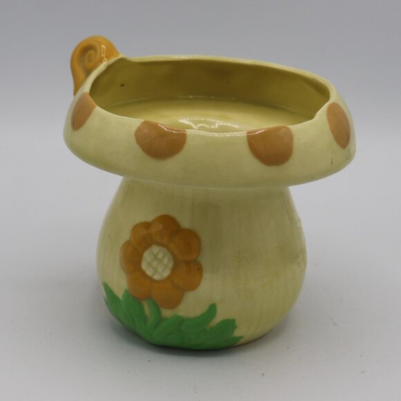 Vintage 1982 Ceramic Mushroom Vase With Small Handle - Picture 8 of 9